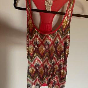 eyelash couture racerback tank